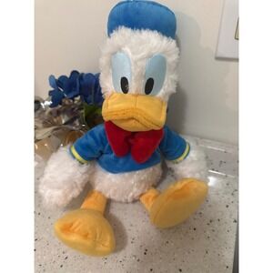 Disney Parks Donald Duck Plush Sailor Suit Red Bow Tie Authentic Original 11in